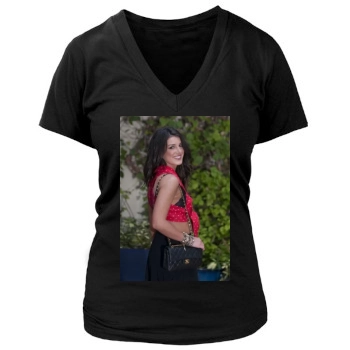 Shenae Grimes Women's Deep V-Neck TShirt