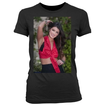 Shenae Grimes Women's Junior Cut Crewneck T-Shirt