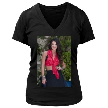 Shenae Grimes Women's Deep V-Neck TShirt