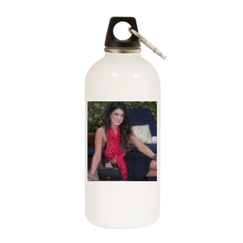 Shenae Grimes White Water Bottle With Carabiner