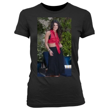 Shenae Grimes Women's Junior Cut Crewneck T-Shirt