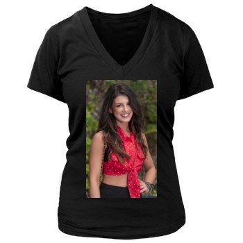 Shenae Grimes Women's Deep V-Neck TShirt