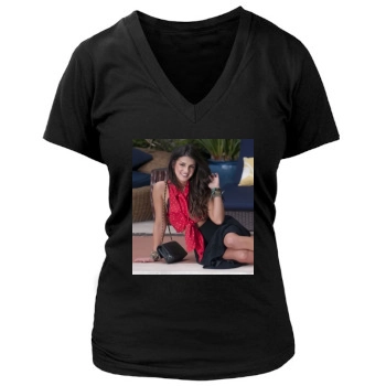 Shenae Grimes Women's Deep V-Neck TShirt