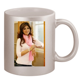 Shilpa Shetty 11oz Metallic Silver Mug