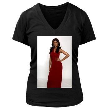 Shilpa Shetty Women's Deep V-Neck TShirt