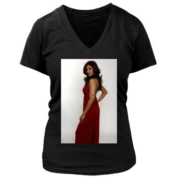 Shilpa Shetty Women's Deep V-Neck TShirt