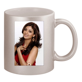 Shilpa Shetty 11oz Metallic Silver Mug