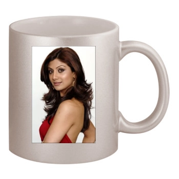 Shilpa Shetty 11oz Metallic Silver Mug