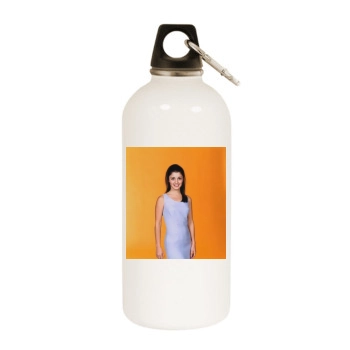 Shiri Appleby White Water Bottle With Carabiner