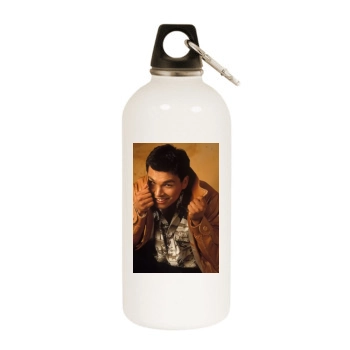 Adam Beach White Water Bottle With Carabiner