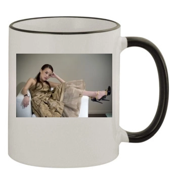 Shu Qi 11oz Colored Rim & Handle Mug