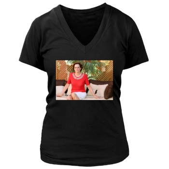 Sigourney Weaver Women's Deep V-Neck TShirt