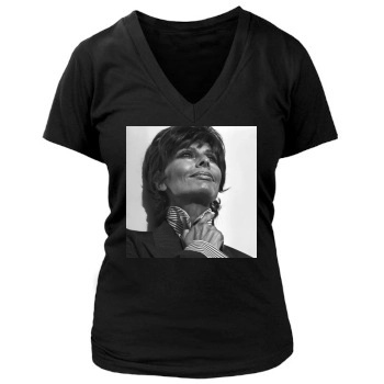 Sophia Loren Women's Deep V-Neck TShirt