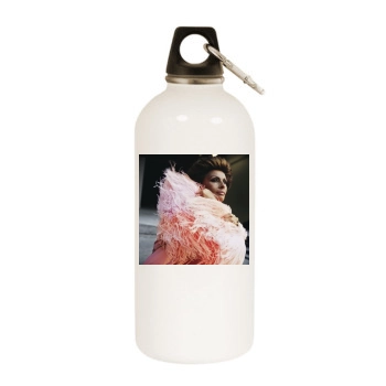 Sophia Loren White Water Bottle With Carabiner