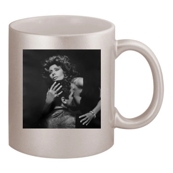 Sophia Loren 11oz Metallic Silver Mug