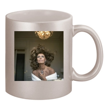 Sophia Loren 11oz Metallic Silver Mug