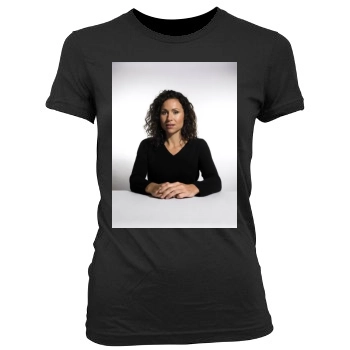 Minnie Driver Women's Junior Cut Crewneck T-Shirt