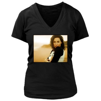 Minnie Driver Women's Deep V-Neck TShirt