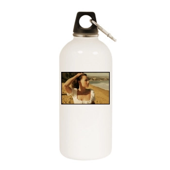 Minnie Driver White Water Bottle With Carabiner