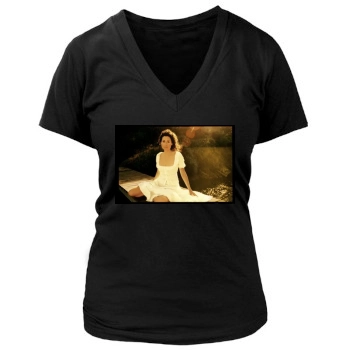 Minnie Driver Women's Deep V-Neck TShirt