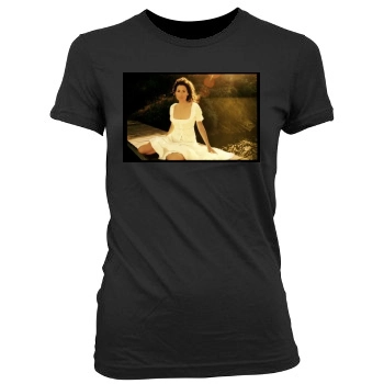 Minnie Driver Women's Junior Cut Crewneck T-Shirt