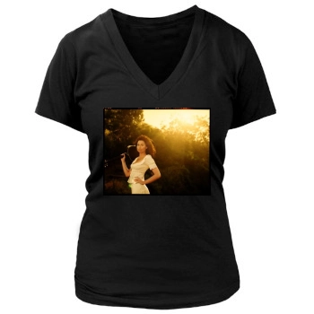 Minnie Driver Women's Deep V-Neck TShirt