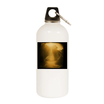 Minnie Driver White Water Bottle With Carabiner