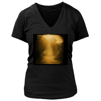 Minnie Driver Women's Deep V-Neck TShirt