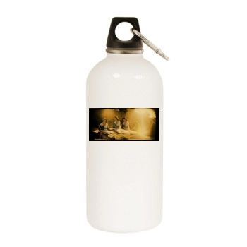 Minnie Driver White Water Bottle With Carabiner