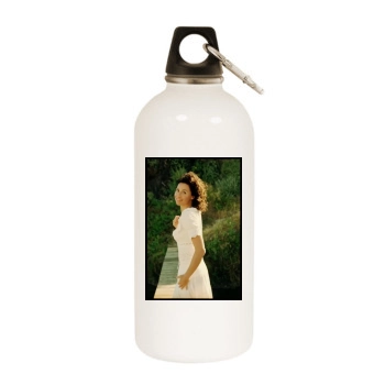 Minnie Driver White Water Bottle With Carabiner