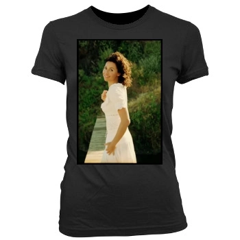 Minnie Driver Women's Junior Cut Crewneck T-Shirt