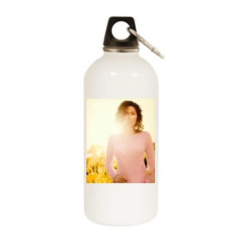 Minnie Driver White Water Bottle With Carabiner