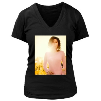 Minnie Driver Women's Deep V-Neck TShirt