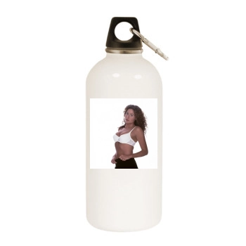 Minnie Driver White Water Bottle With Carabiner