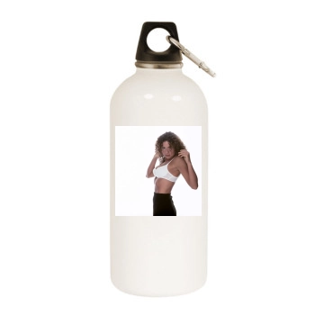 Minnie Driver White Water Bottle With Carabiner