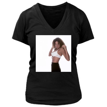 Minnie Driver Women's Deep V-Neck TShirt