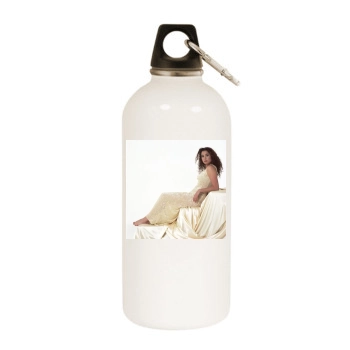 Minnie Driver White Water Bottle With Carabiner