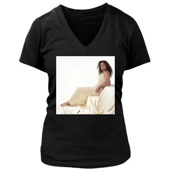 Minnie Driver Women's Deep V-Neck TShirt