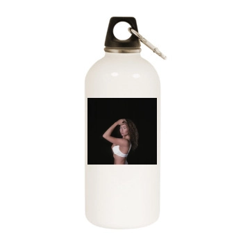 Minnie Driver White Water Bottle With Carabiner