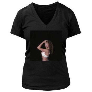 Minnie Driver Women's Deep V-Neck TShirt