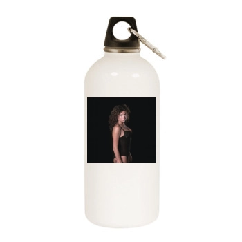 Minnie Driver White Water Bottle With Carabiner