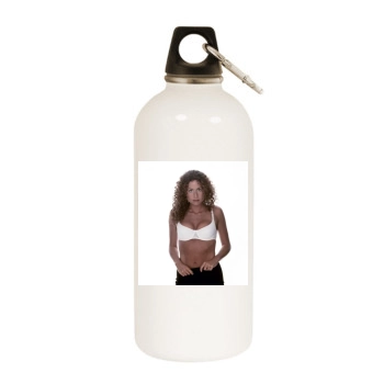 Minnie Driver White Water Bottle With Carabiner