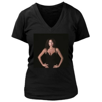 Minnie Driver Women's Deep V-Neck TShirt