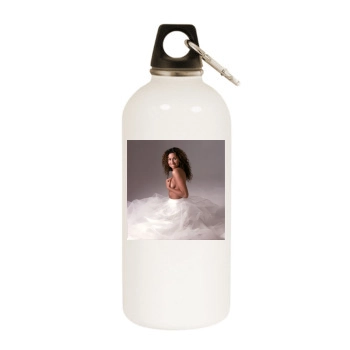 Minnie Driver White Water Bottle With Carabiner