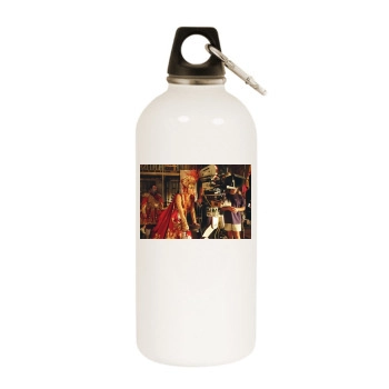 Minnie Driver White Water Bottle With Carabiner