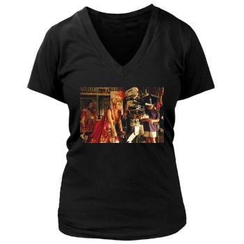 Minnie Driver Women's Deep V-Neck TShirt