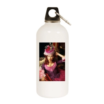 Minnie Driver White Water Bottle With Carabiner