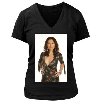 Minnie Driver Women's Deep V-Neck TShirt