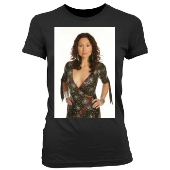 Minnie Driver Women's Junior Cut Crewneck T-Shirt