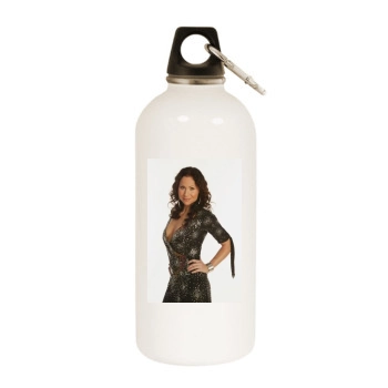 Minnie Driver White Water Bottle With Carabiner